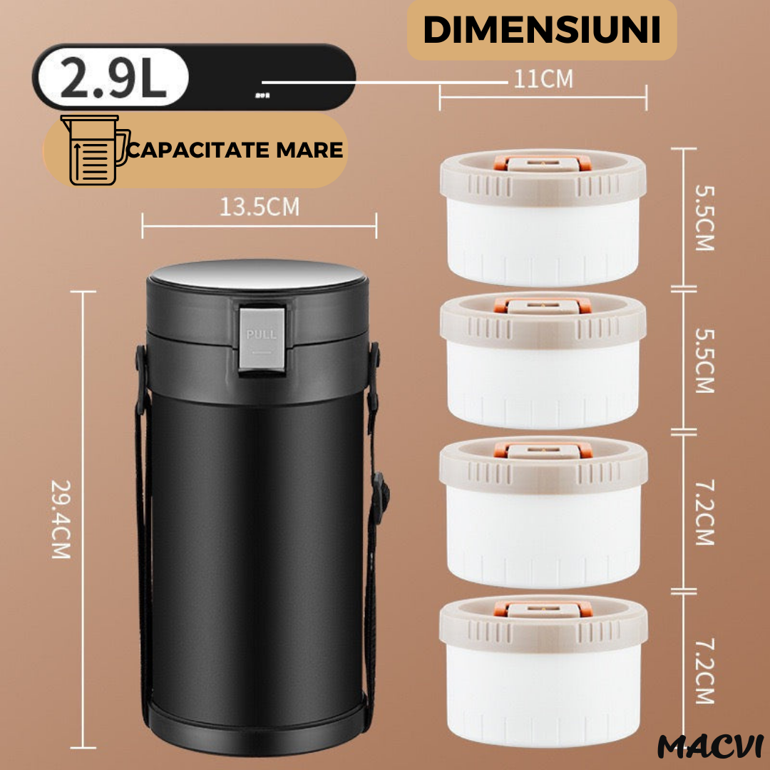 Caserola termica 3 compartimente