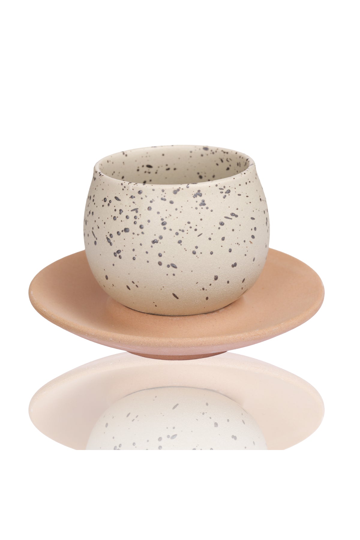 Set Ceașcă de Cafea din Ceramică Artizanală cu Farfurioară, Stil Japonez, 150 ml