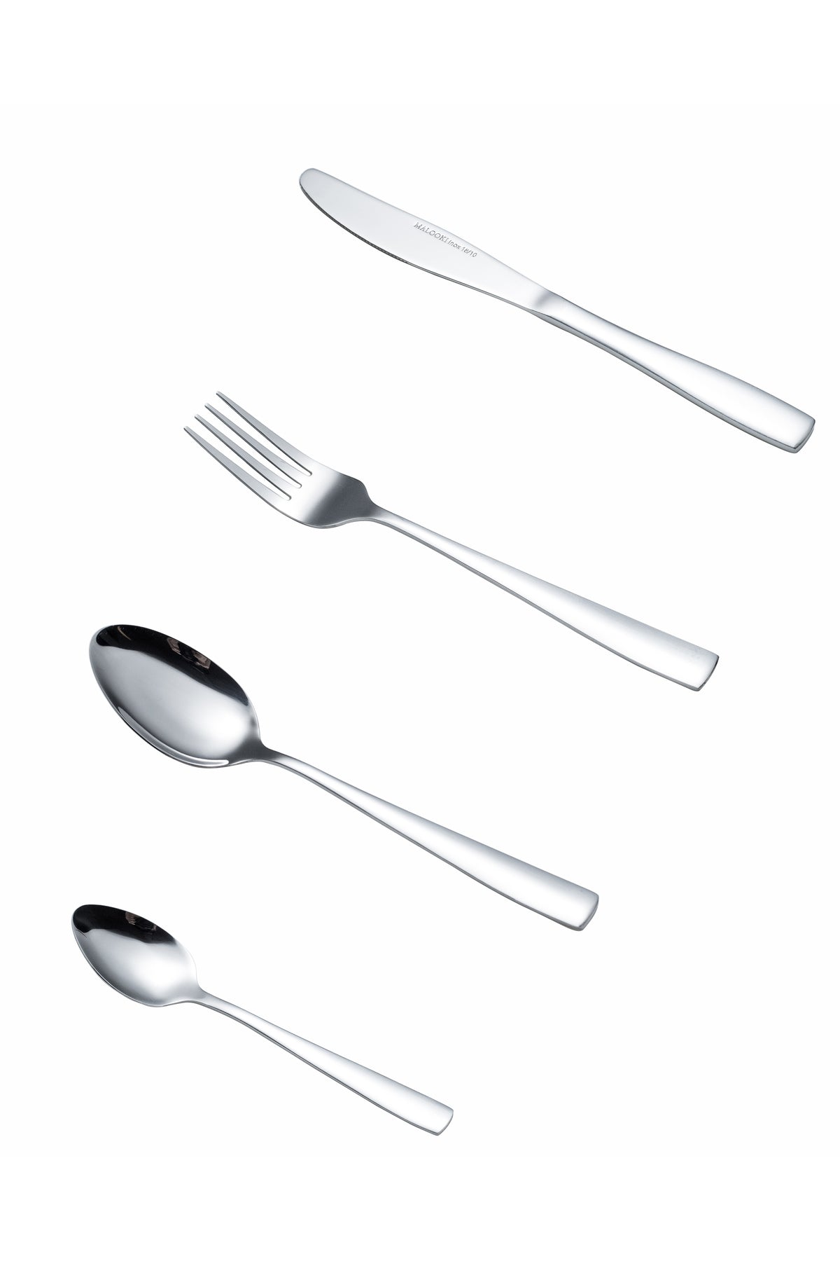 Set Tacâmuri 24 Piese pentru 6 persoane, Inox premium – Finisaj Argintiu Lucios