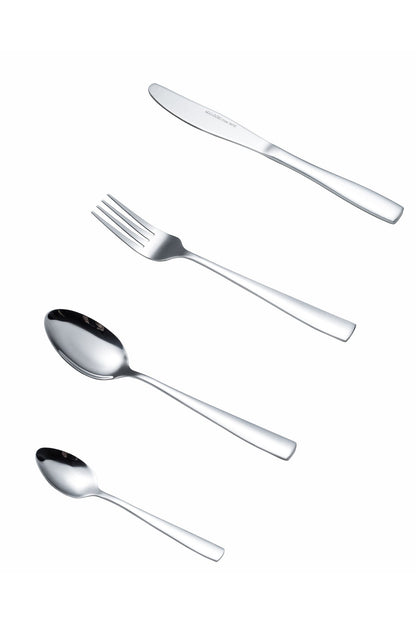 Set Tacâmuri 24 Piese pentru 6 persoane, Inox premium – Finisaj Argintiu Lucios