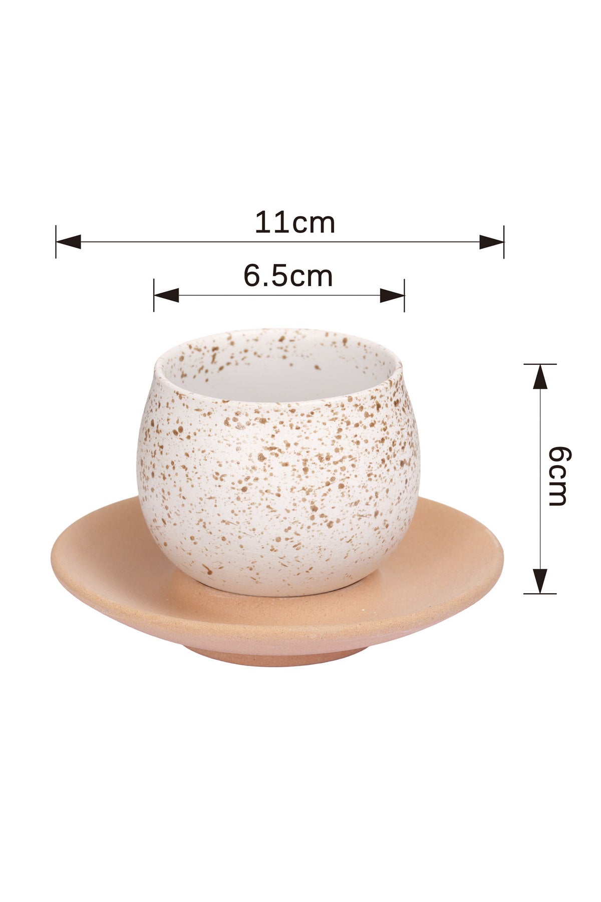 Set Ceașcă de Cafea din Ceramică Artizanală cu Farfurioară, Stil Japonez, 150 ml