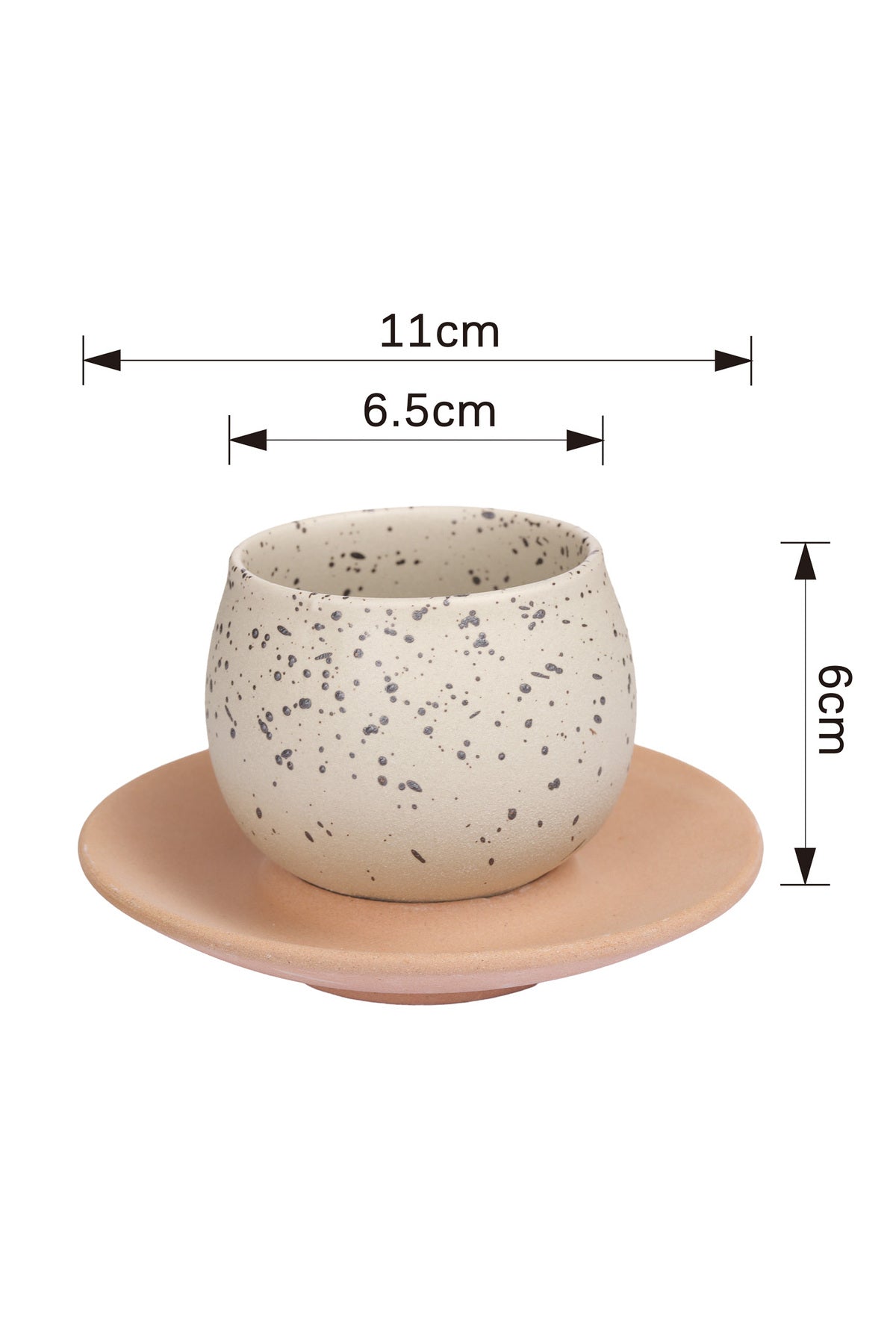 Set Ceașcă de Cafea din Ceramică Artizanală cu Farfurioară, Stil Japonez, 150 ml