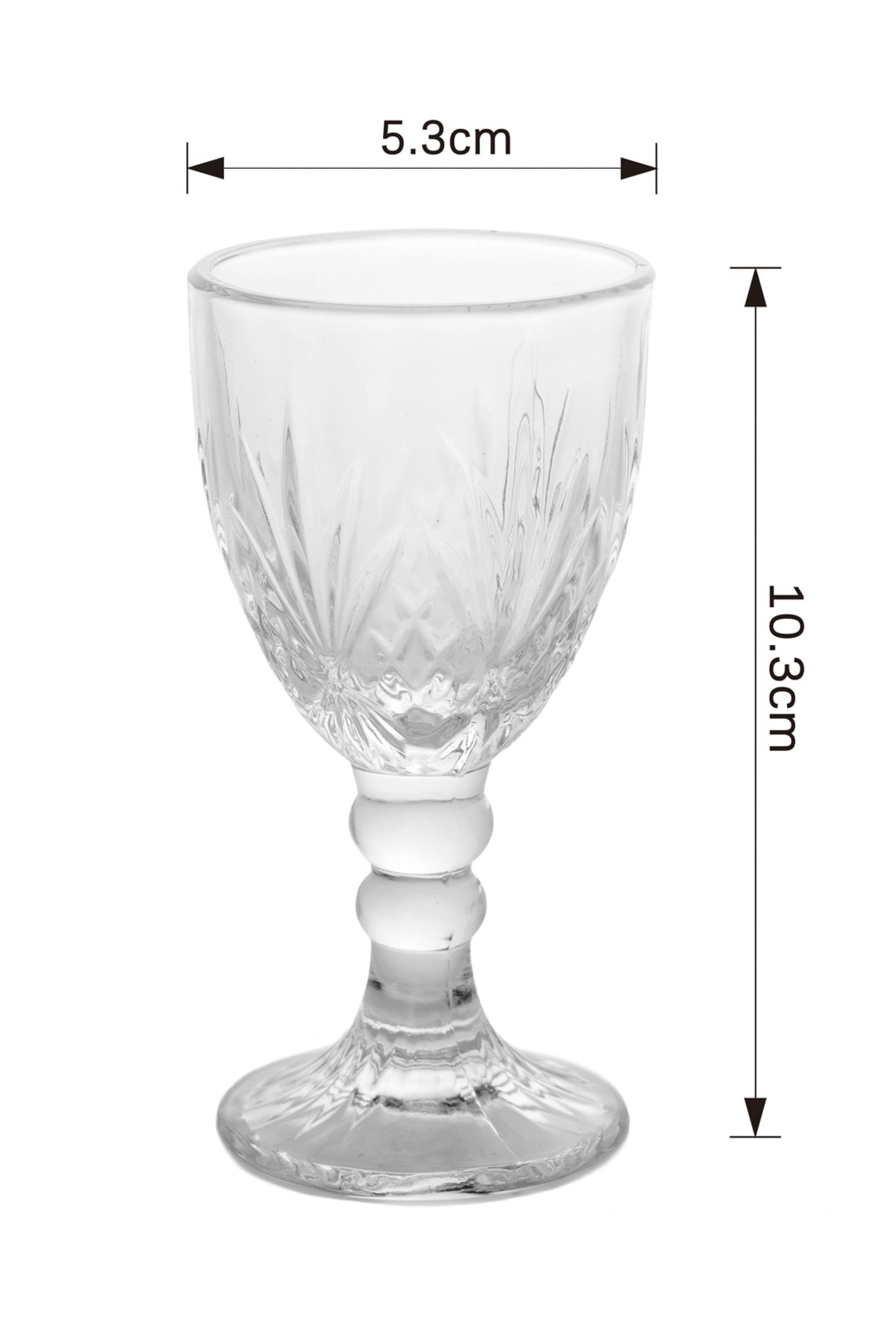 Set 6 pahare cu picior din sticlă 50 ml – Pahare cu picior, design elegant