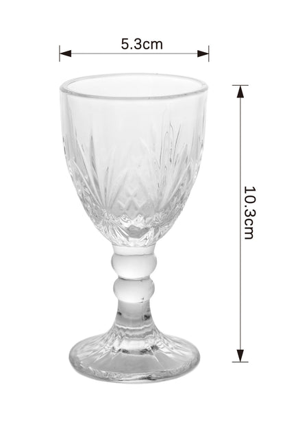 Set 6 pahare cu picior din sticlă 50 ml – Pahare cu picior, design elegant