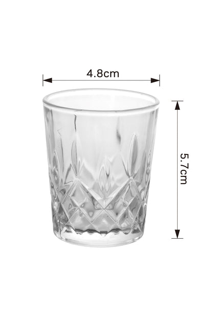 Set 6 pahare shot din sticlă 70 ml