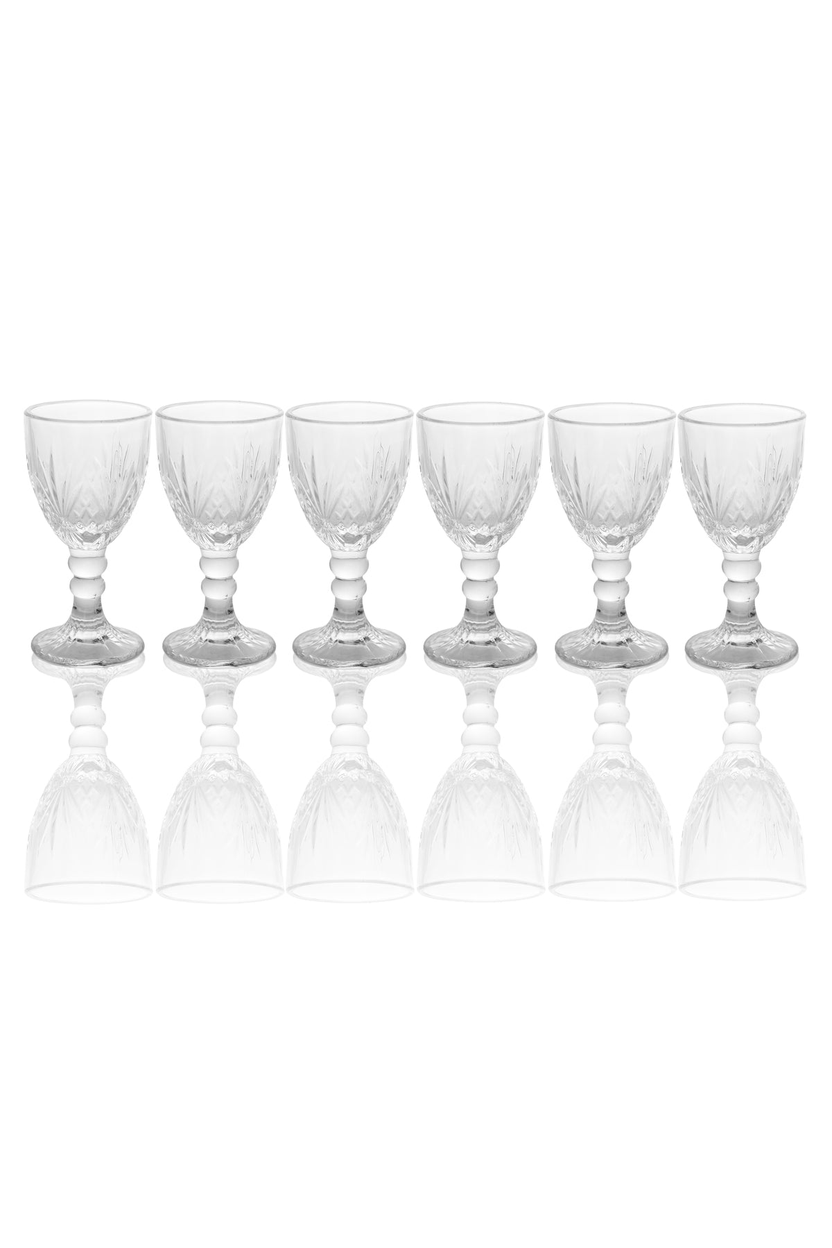 Set 6 pahare cu picior din sticlă 50 ml – Pahare cu picior, design elegant
