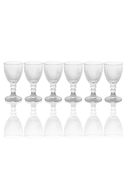 Set 6 pahare cu picior din sticlă 50 ml – Pahare cu picior, design elegant