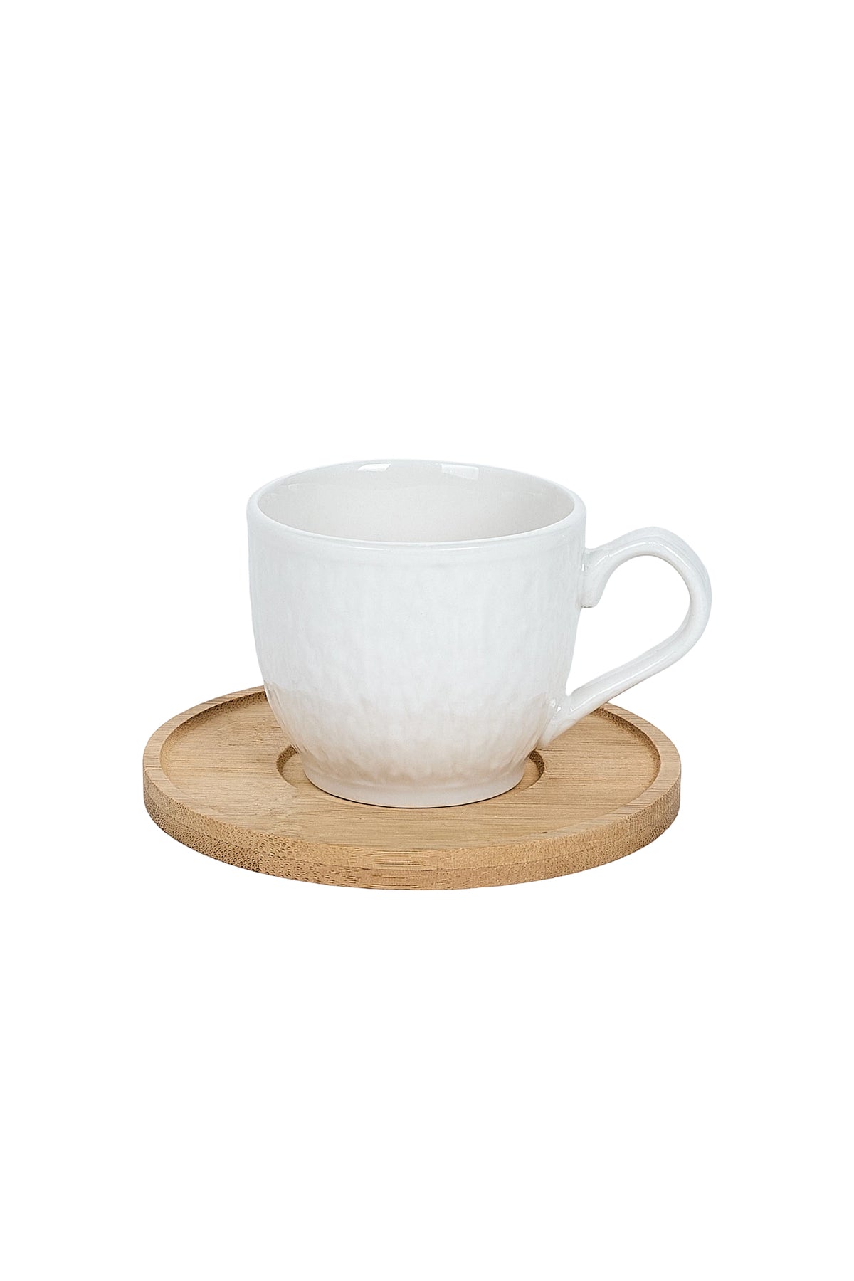 Set de 6 cesti de 90 ml, cu 6 farfurioare