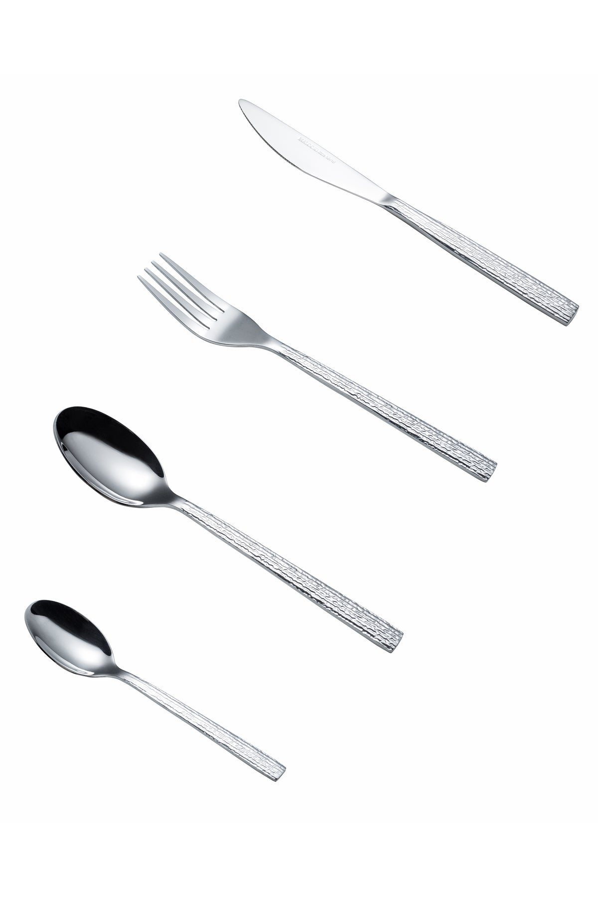 Set Tacâmuri 24 Piese pentru 6 persoane, Inox premium, Argintiu – Artisan Weave