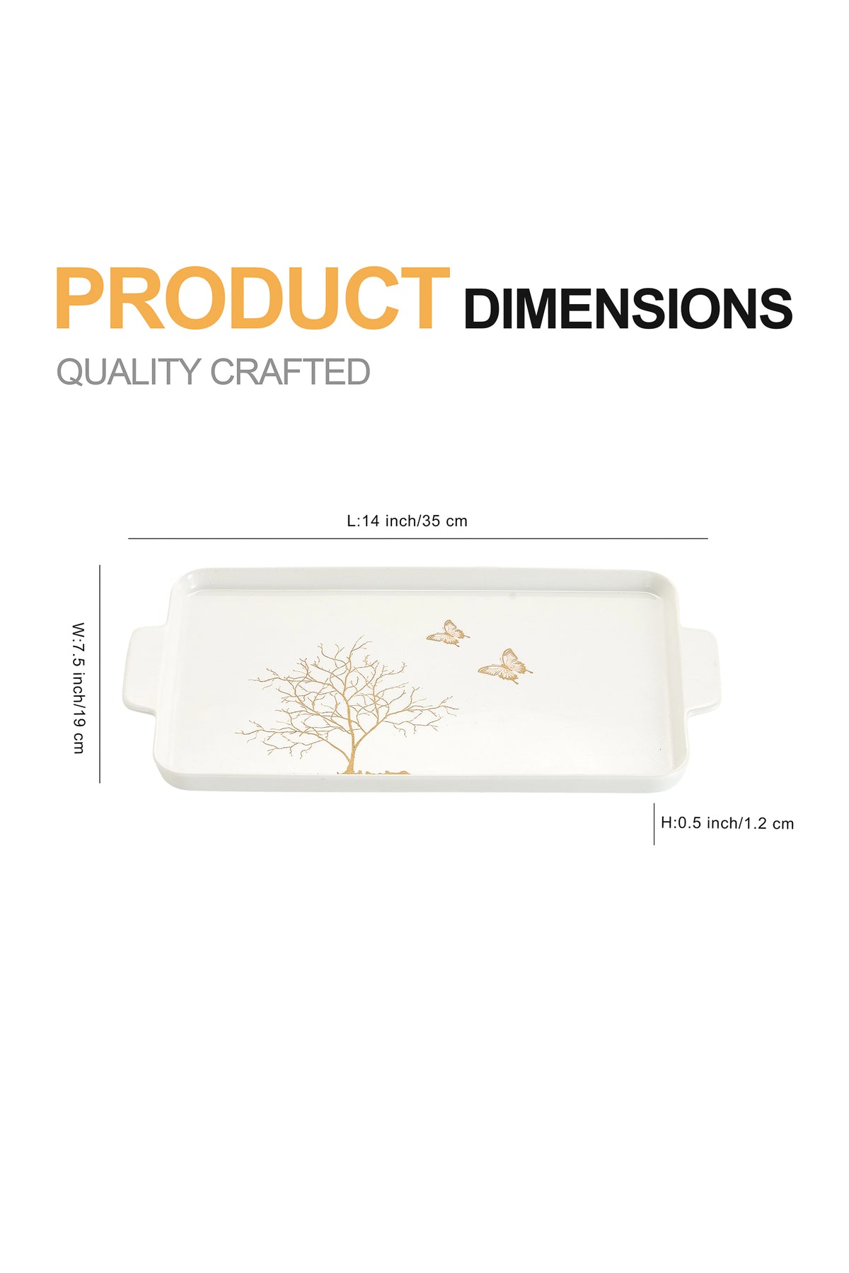 Platou de servire din porțelan, 35 cm - Lifetree Collection