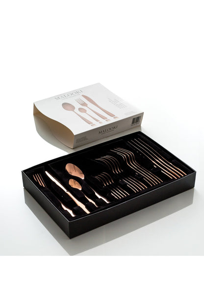 Set tacamuri 24 piese, pentru 6 persoane, Inox premium– Rose Gold Lucios