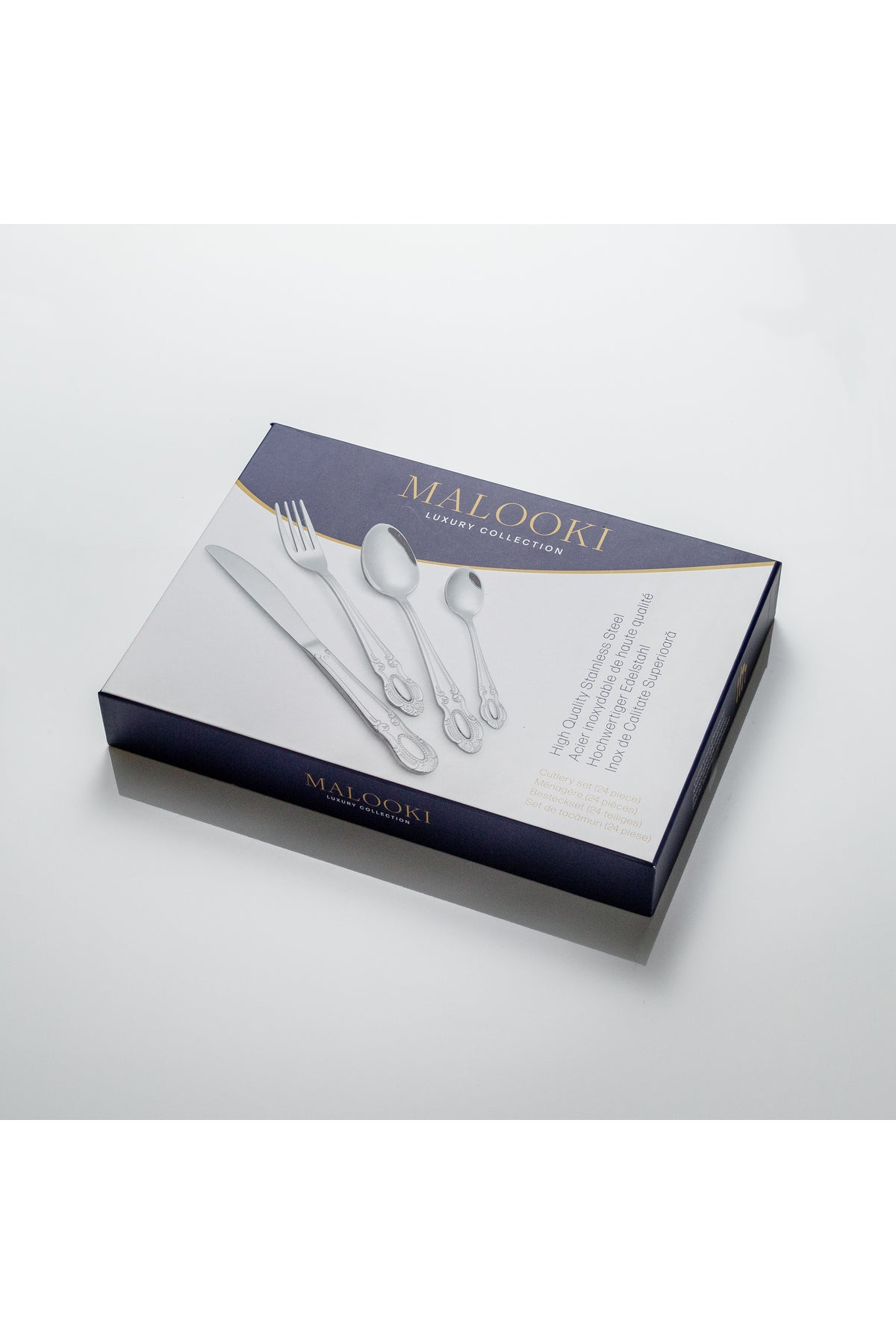 Set Tacâmuri 24 Piese pentru 6 persoane, Inox premium, Argintiu – Noble Heritage