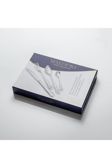 Set Tacâmuri 24 Piese pentru 6 persoane, Inox premium, Argintiu – Noble Heritage