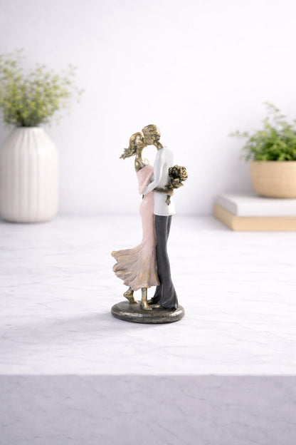 Figurină decorativă cuplu îndrăgostit, design romantic, 29 cm