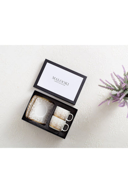 Set de 2 cești cu 2 farfurioare, 180 ml - Snowing Collection