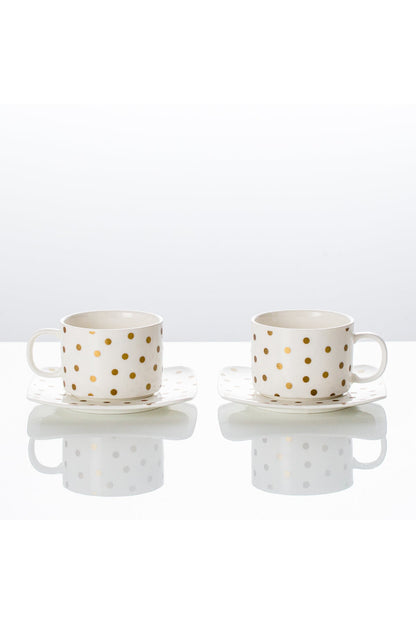 Set de 2 cești cu 2 farfurioare, 180 ml - Dotted Collection