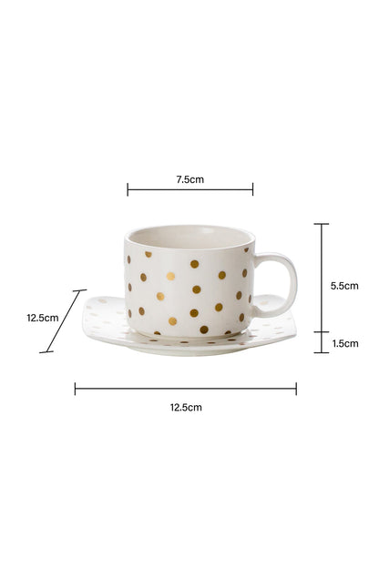 Set de 2 cești cu 2 farfurioare, 180 ml - Dotted Collection