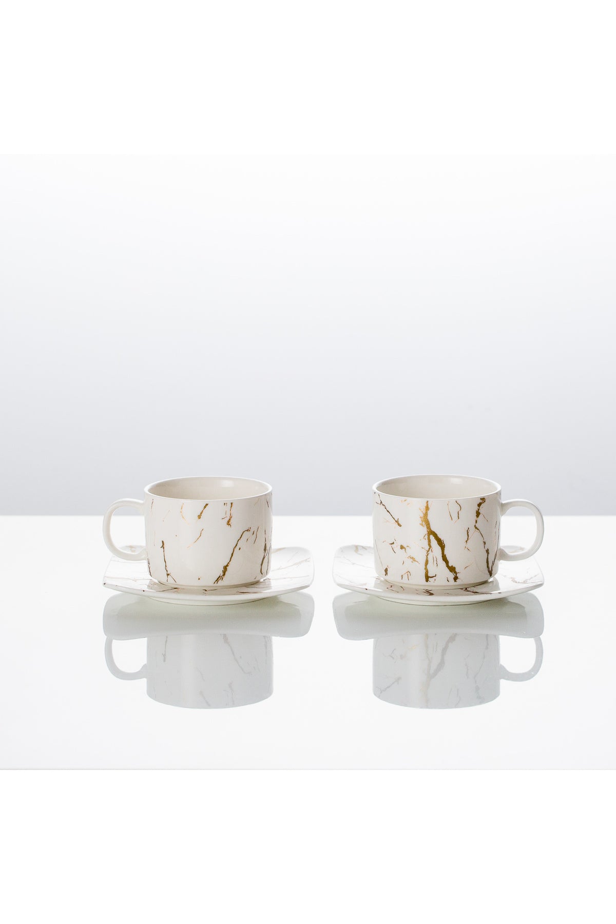 Set de 2 cești cu 2 farfurioare, 180 ml - Marble Collection
