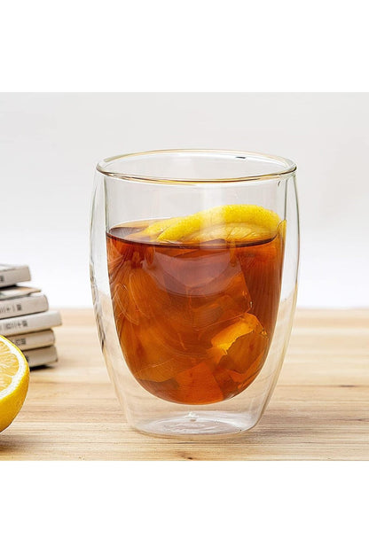 Pahar din sticlă cu pereți dubli – 350 ml