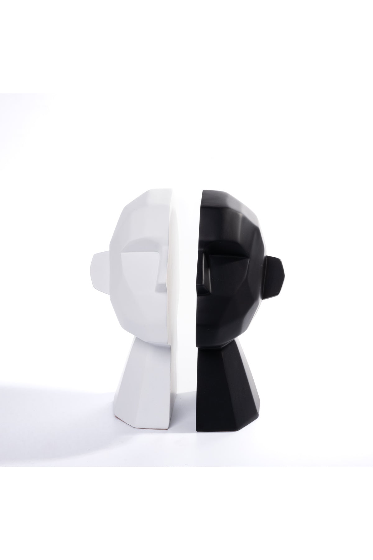 „Duo-Mind” – Bust decorativ geometric bicolor – 23 cm