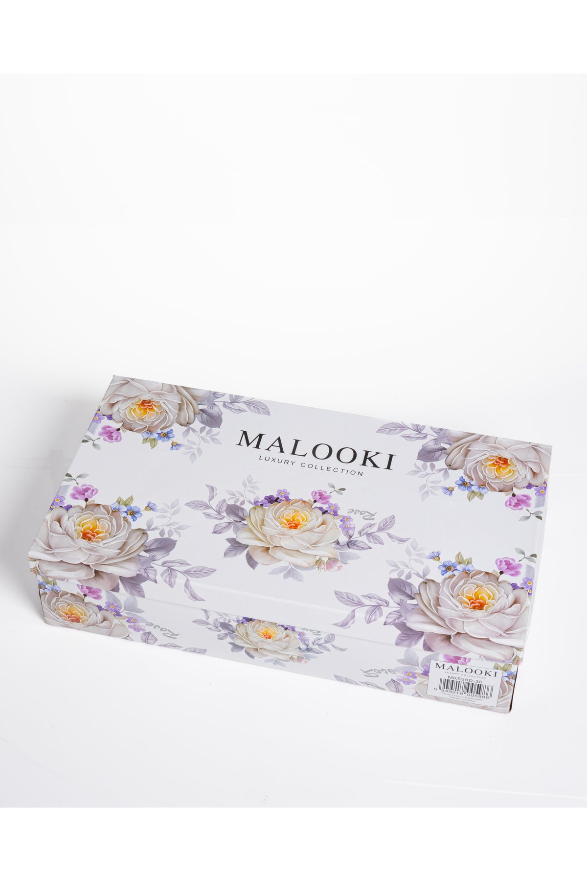 Set 6 cești cafea Provence – porțelan floral cu trandafiri și lavandă, 12 piese cu farfurioare