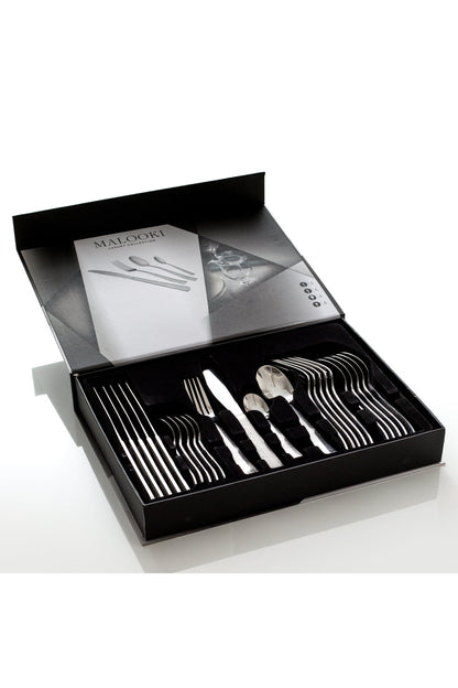 Set Tacâmuri 24 Piese pentru 6 persoane, Inox premium – Argintiu Texturat