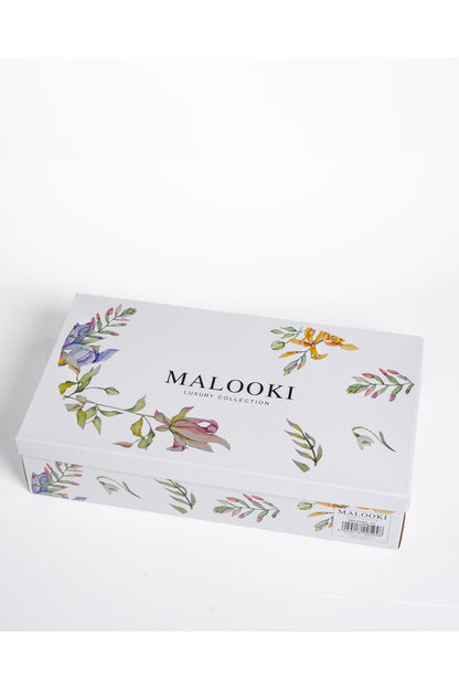 Set 6 cești cafea Tropical – porțelan floral exotic, 12 piese cu farfurioare