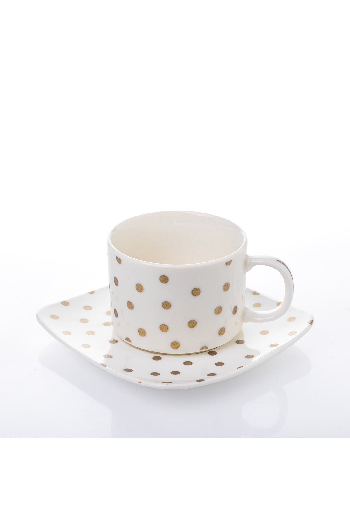 Set de 6 cești cu 6 farfurioare, 180 ml - Dotted Collection