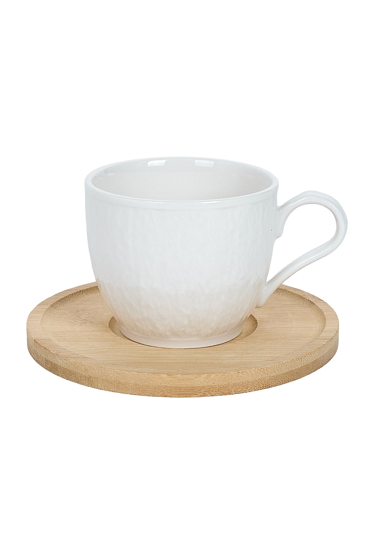 Set de 6 cesti de 200 ml, cu 6 farfurioare