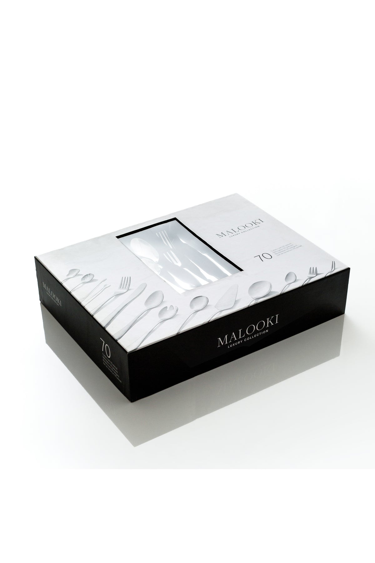 Set Tacâmuri 70 Piese pentru 12 persoane, Inox Premium– Argintiu Set Complet cu Accesorii de Servire