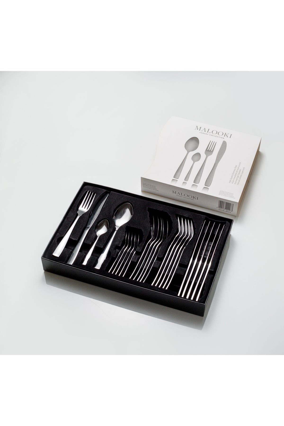 Set Tacâmuri 24 Piese pentru 6 persoane, Inox premium – Finisaj Argintiu Lucios
