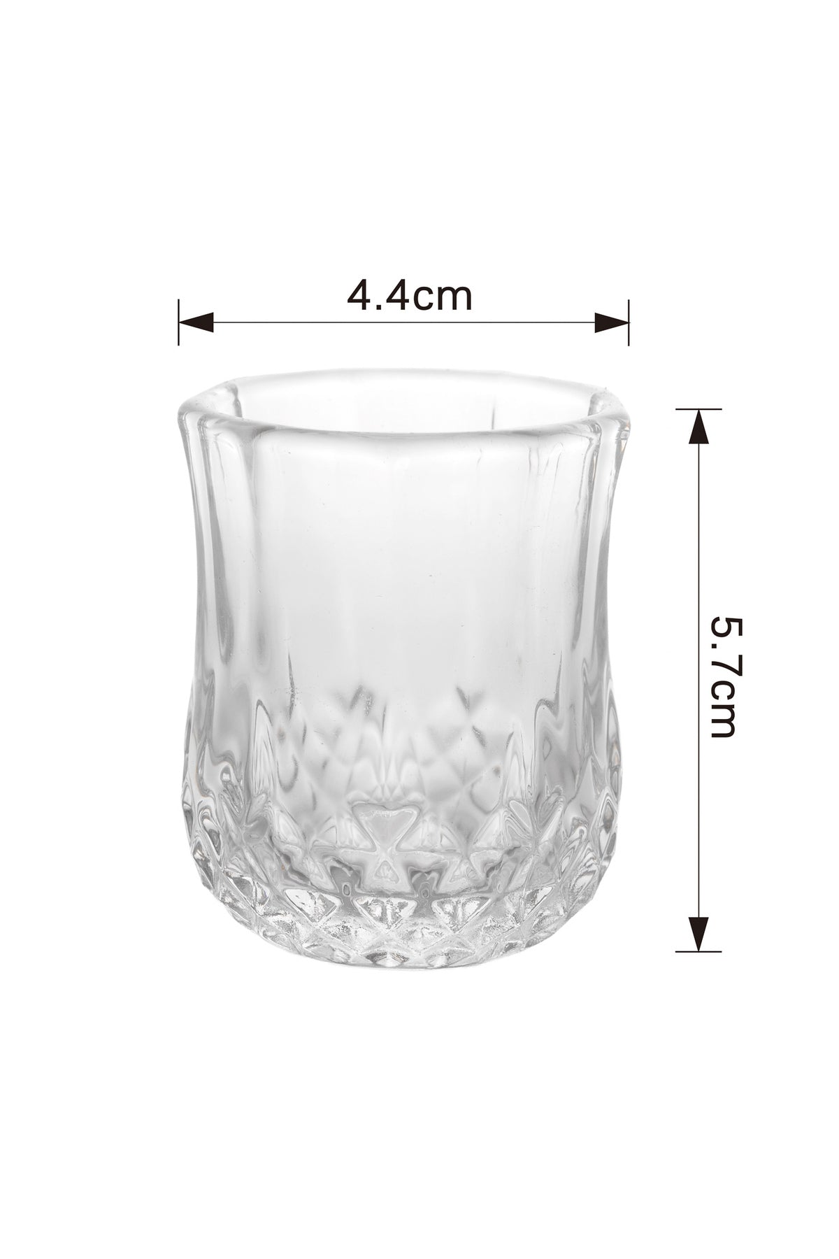 Set 6 pahare shot din sticlă 50 ml