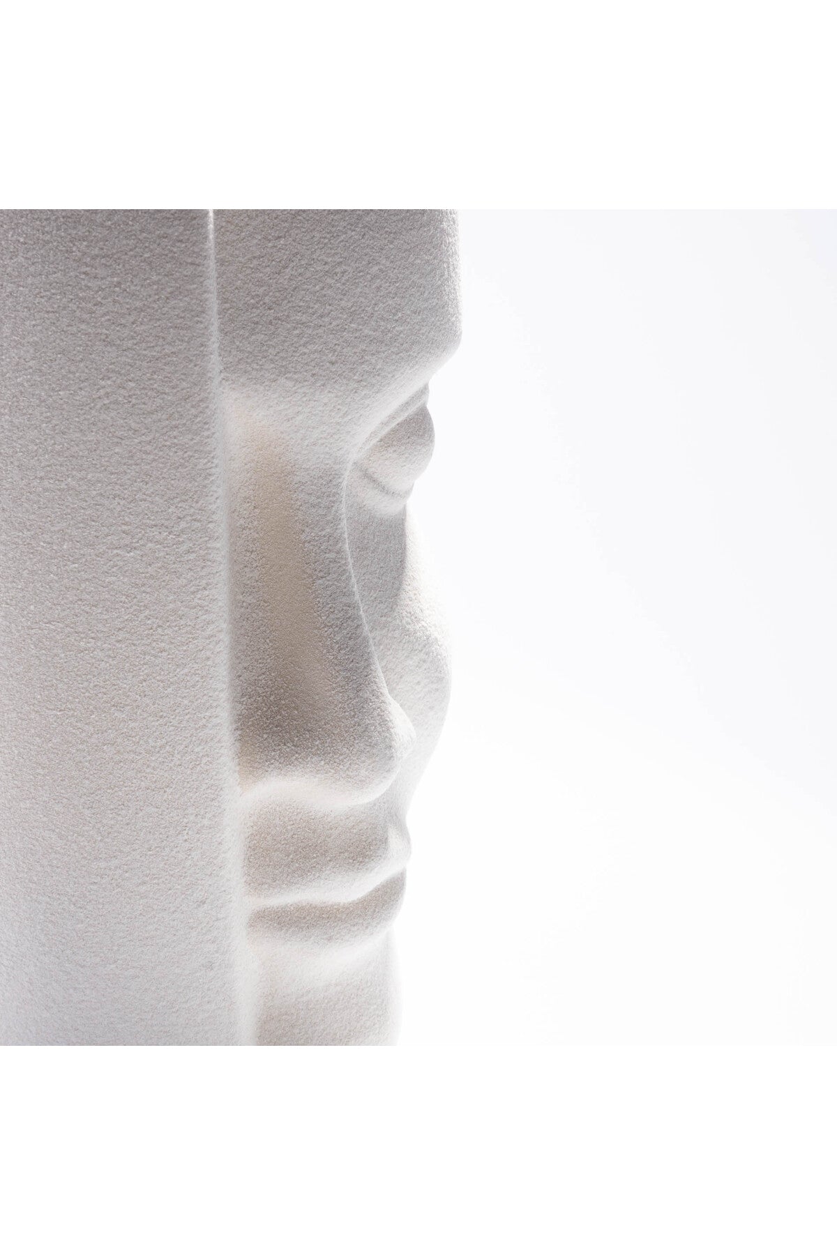Vază Modernă Minimalistă din Ceramica, Chip Abstract , 29 cm - Alb lucios