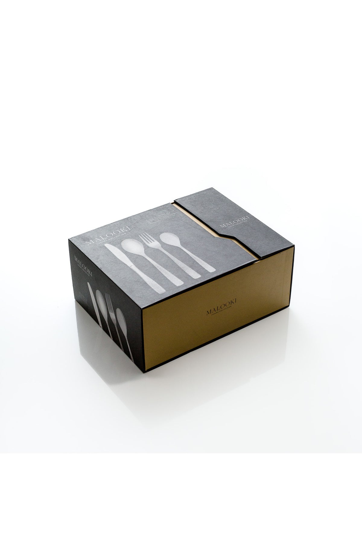 Set Tacâmuri 48 Piese pentru 12 persoane, Inox premium - Finisaj Argintiu Texturat