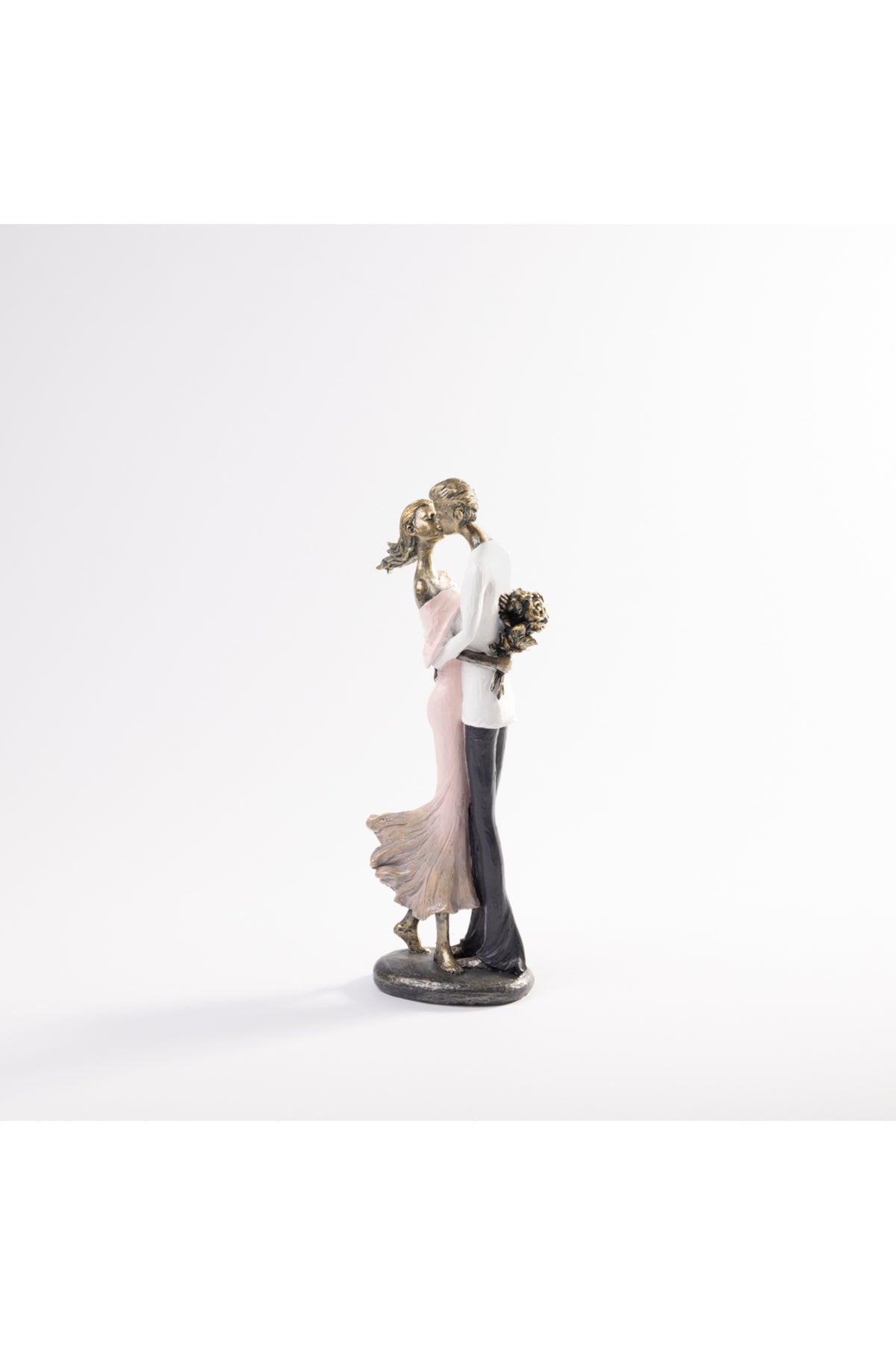 Figurină decorativă cuplu îndrăgostit, design romantic, 29 cm