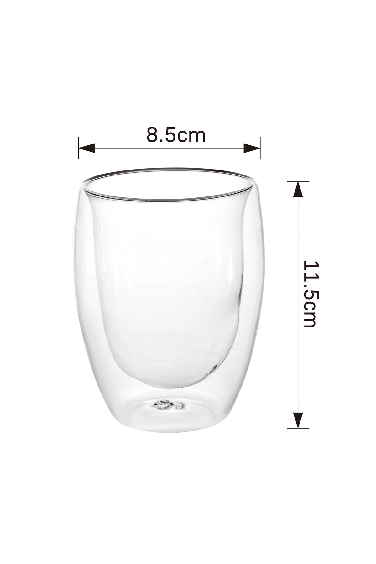 Pahar din sticlă cu pereți dubli – 350 ml