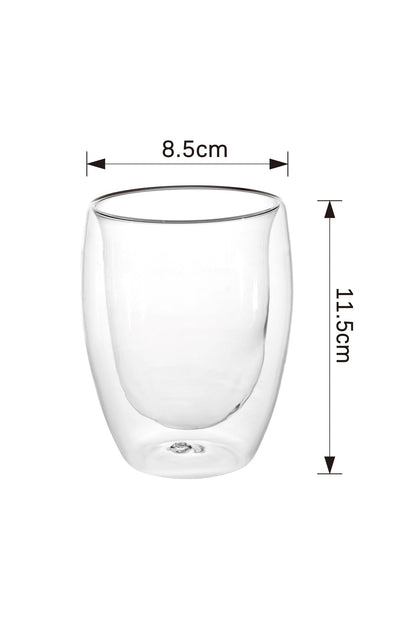Pahar din sticlă cu pereți dubli – 350 ml