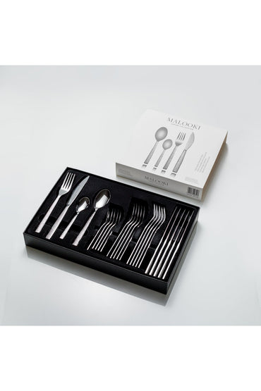 Set Tacâmuri 24 Piese pentru 6 persoane, Inox premium, Argintiu – Artisan Weave