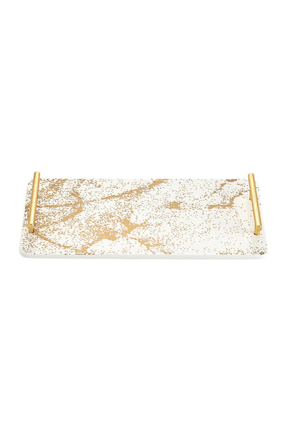 Tavă de servire din porțelan cu mânere aurii, 35,5 cm - Sprinkles Collection
