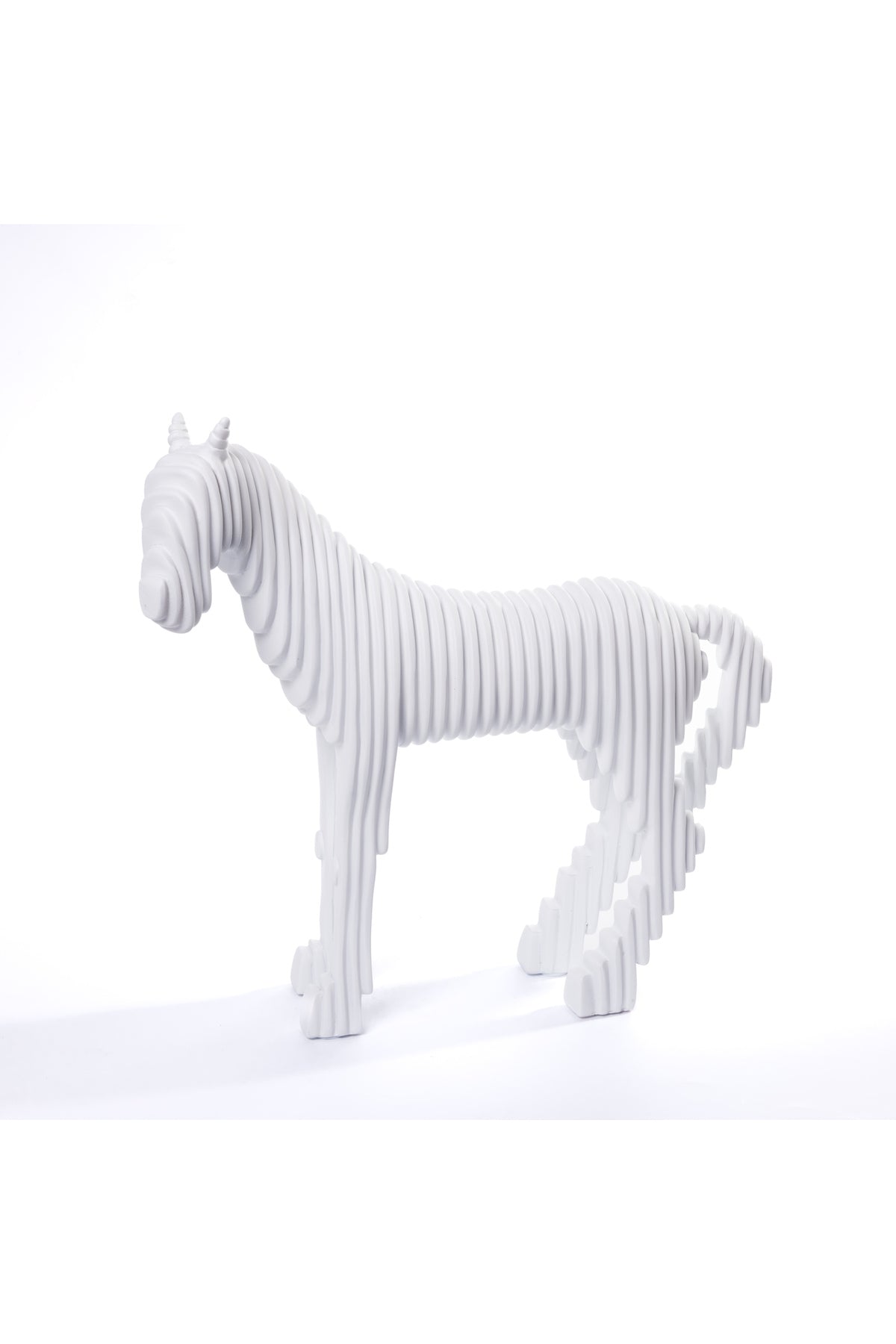 Statuetă decorativă cal alb 28 cm – Figurina modernă pentru decor interior