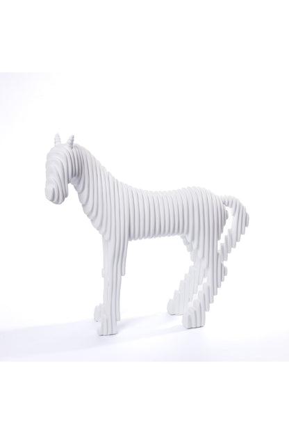 Statuetă decorativă cal alb 28 cm – Figurina modernă pentru decor interior