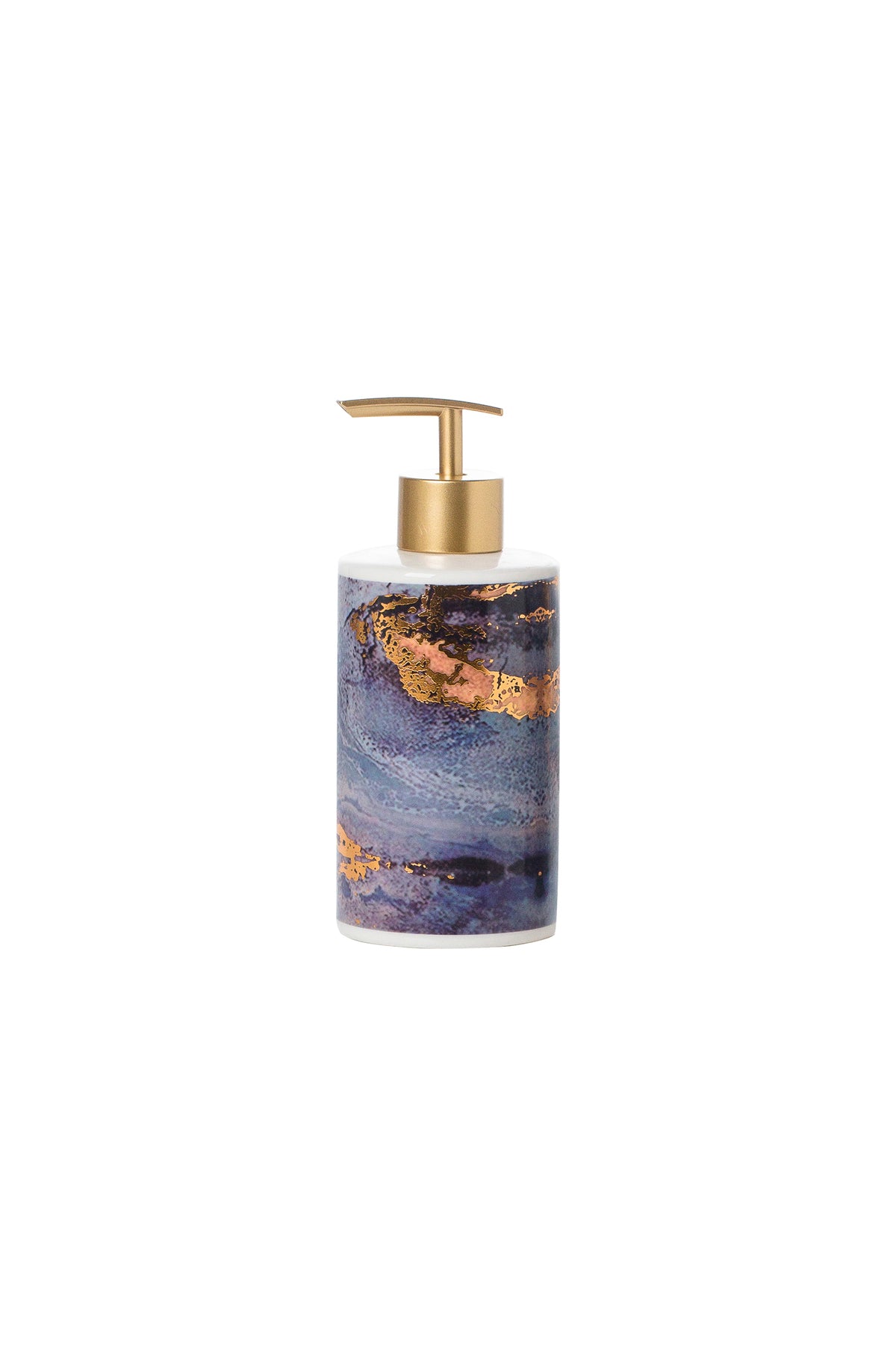 Dozator sapun lichid Galaxy – porțelan multicolor cu reflexii aurii, accesoriu baie premium