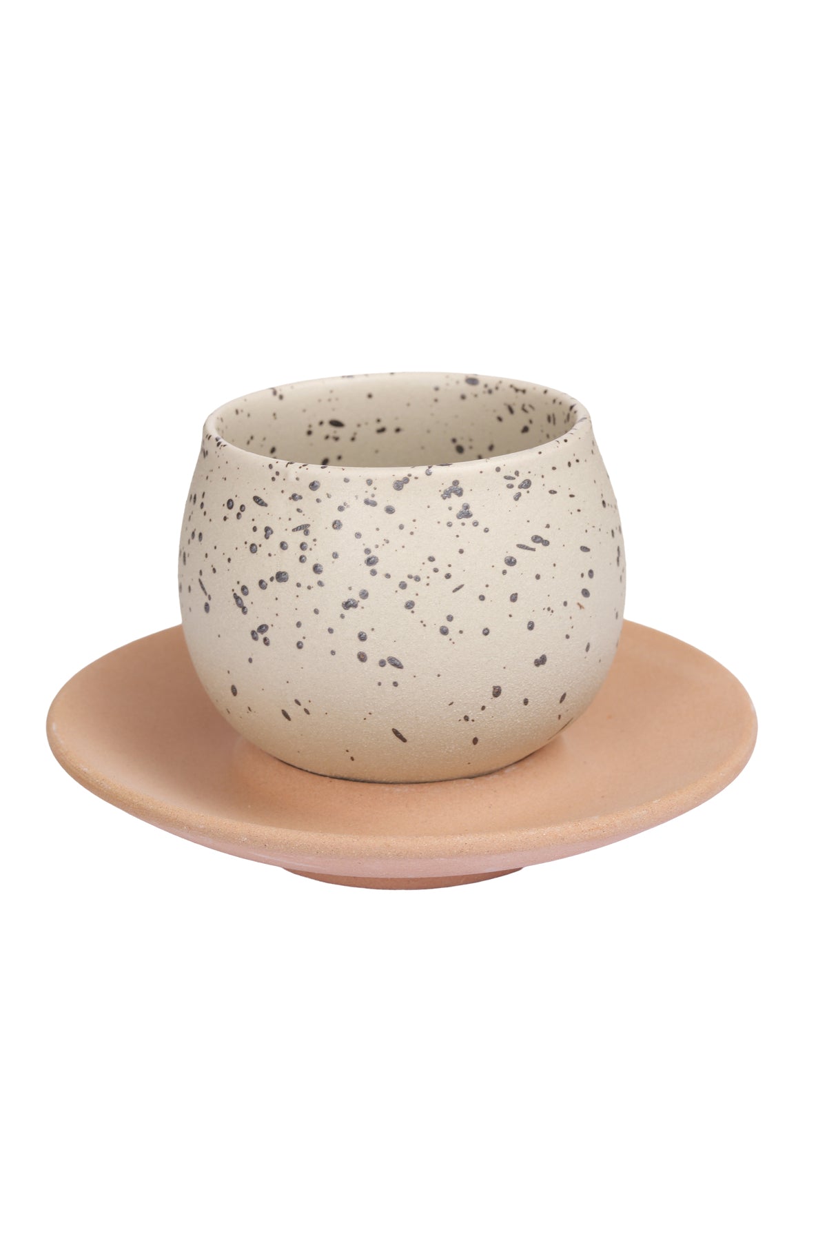 Set Ceașcă de Cafea din Ceramică Artizanală cu Farfurioară, Stil Japonez, 150 ml