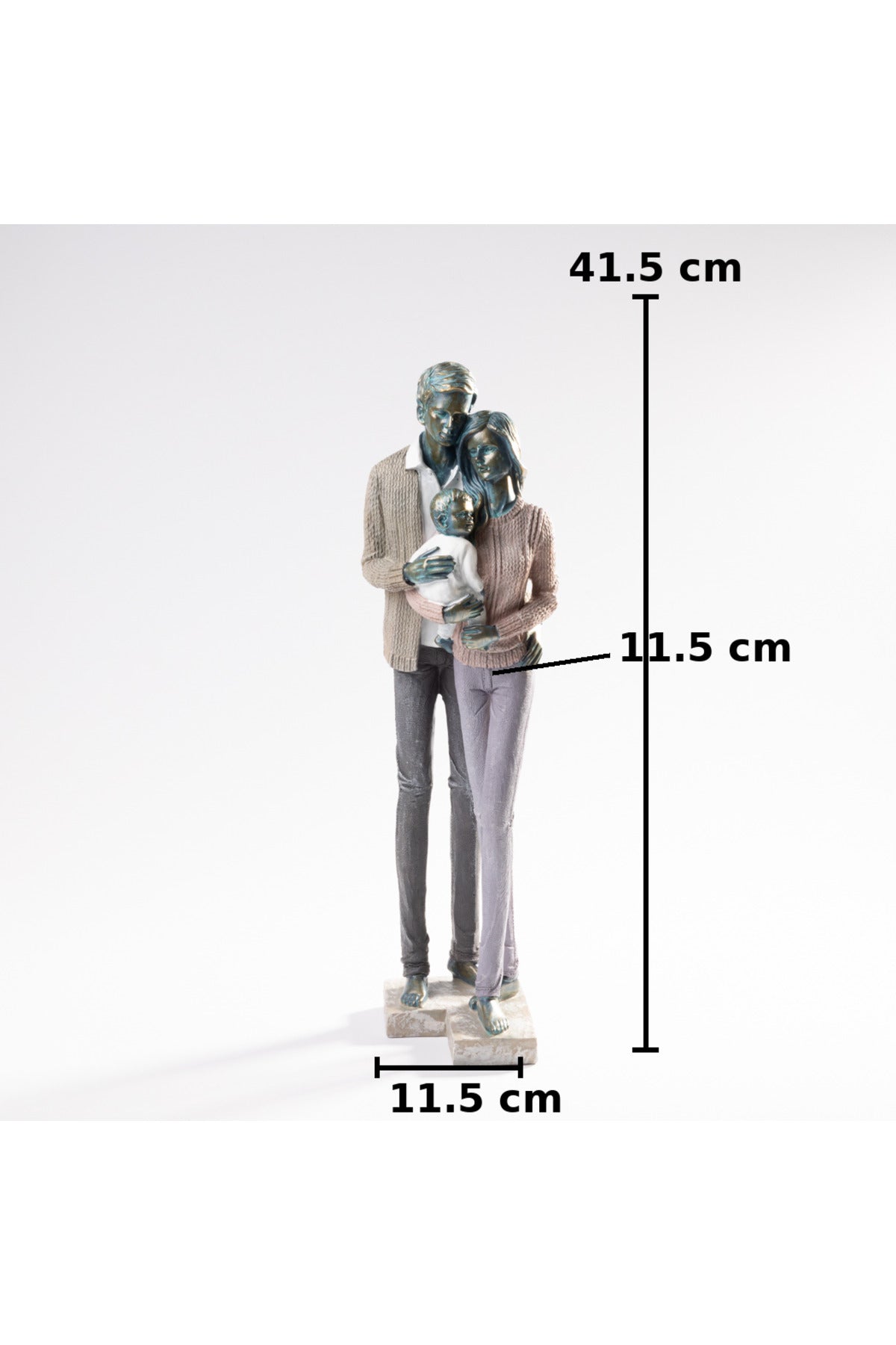 Statuetă Familie cu Copil – Sculptură Decorativă Modernă