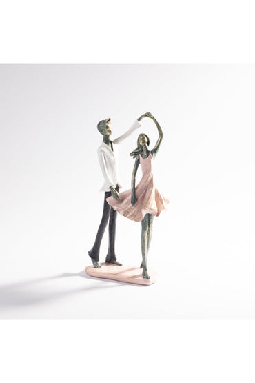 Figurină decorativă familie cu copil pe umeri, statuetă rășină 37 cm