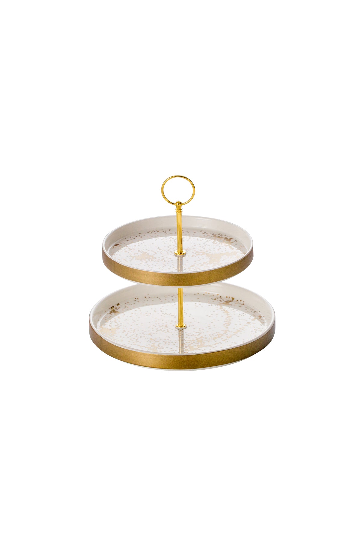 Suport Prăjituri Etajat din Porțelan, 2 Niveluri, 25 cm - Sprinkles collection