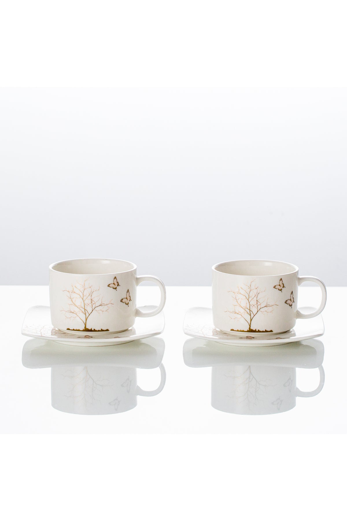 Set de 2 cești cu 2 farfurioare, 180 ml - Lifetree Collection