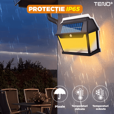Lampa Solara de Perete LED Tip Felinar Triplu