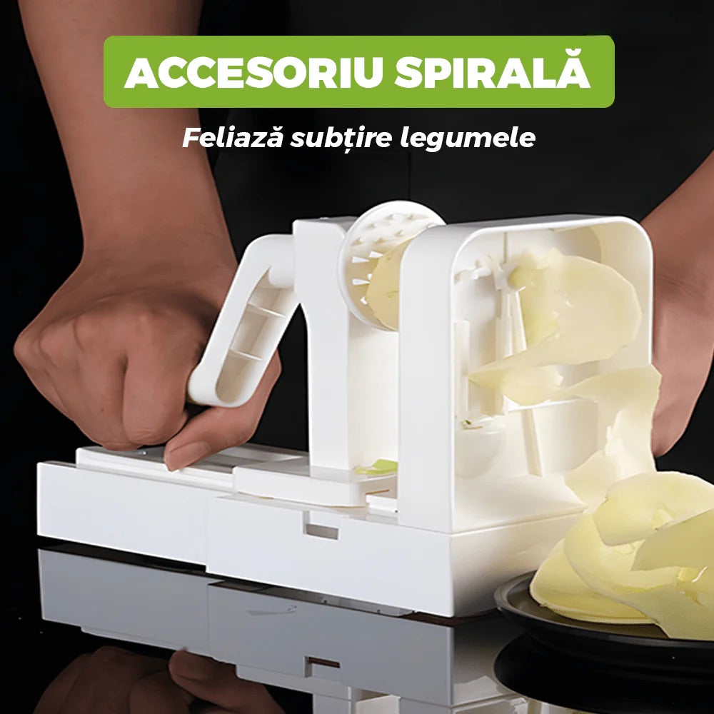 Spiralizator Manual  3 in 1 - pentru legume/fructe, rotativ