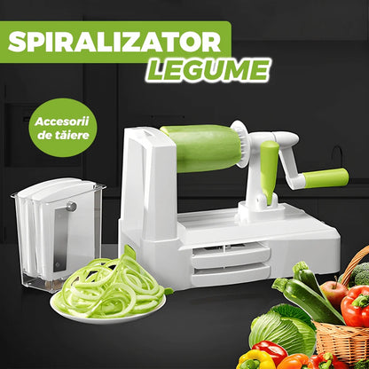 Spiralizator Manual  3 in 1 - pentru legume/fructe, rotativ